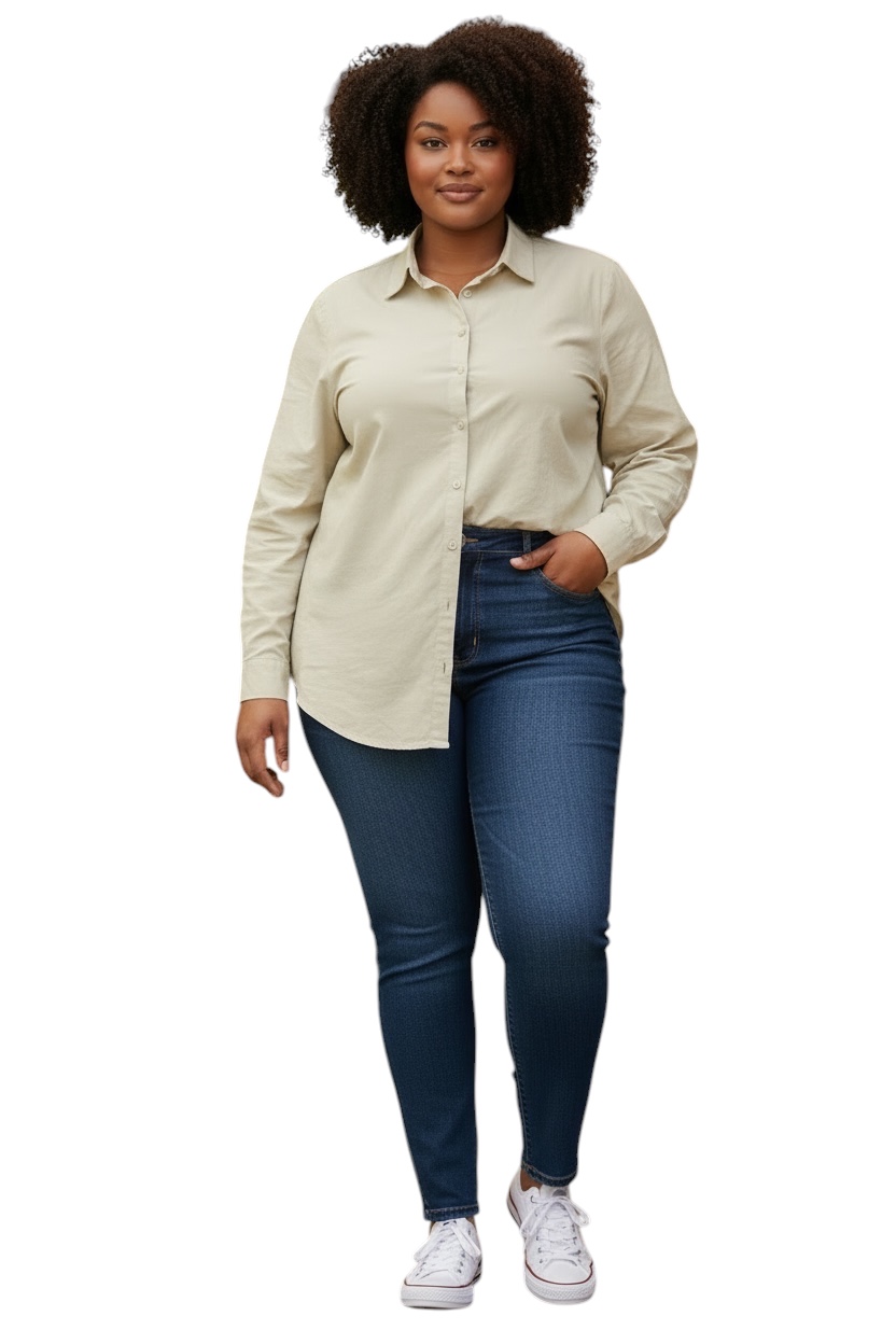 Missy Long Sleeved Button-Up Shirt