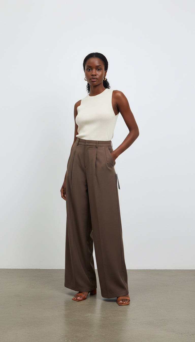 Elayne Wide leg Pants - Model view