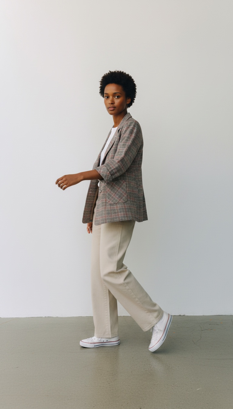 Avaia Checkered Blazer
